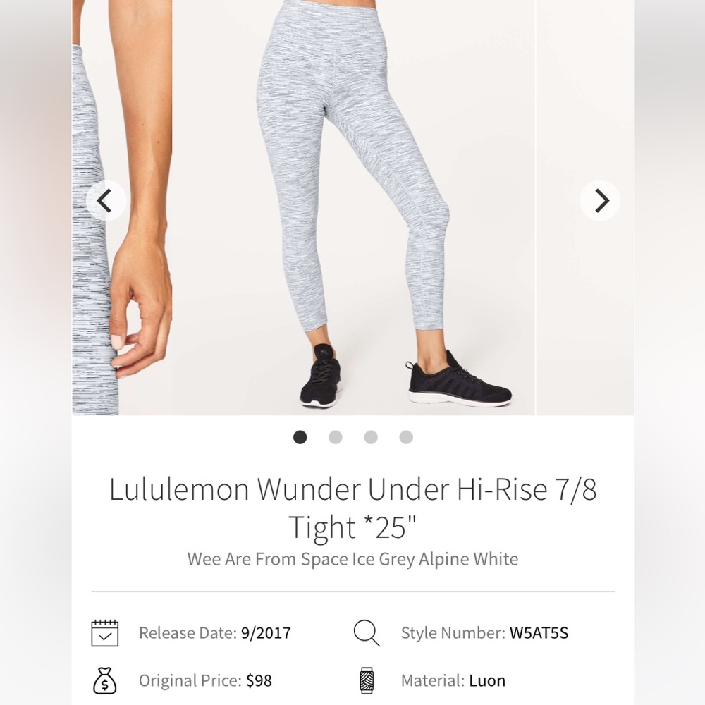 Lululemon Wunder Under - Size 4